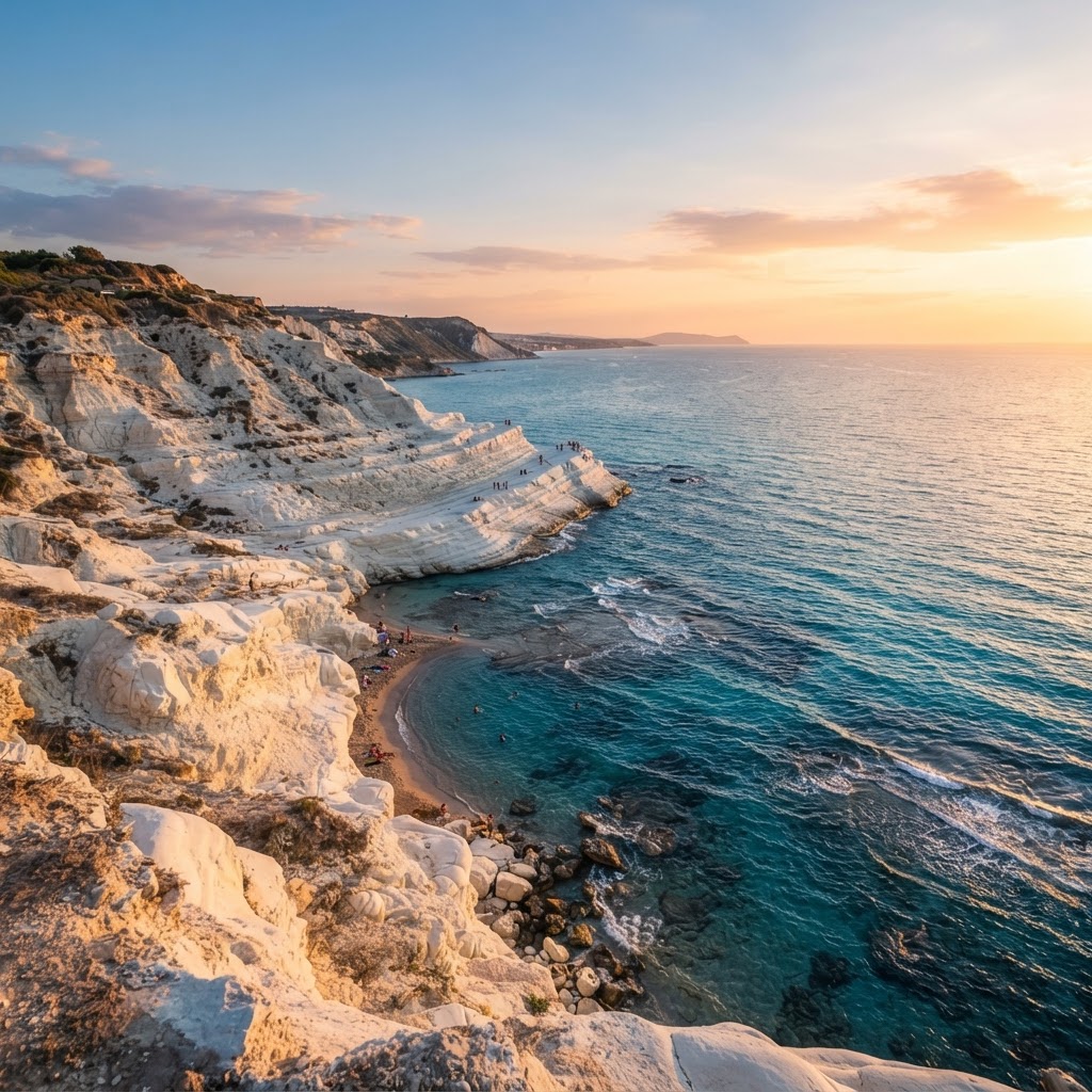 Sicily’s Dramatic Coastal Cliffs: A Traveler's Guide 2 The stunning white marlstone of Scala dei Turchi.