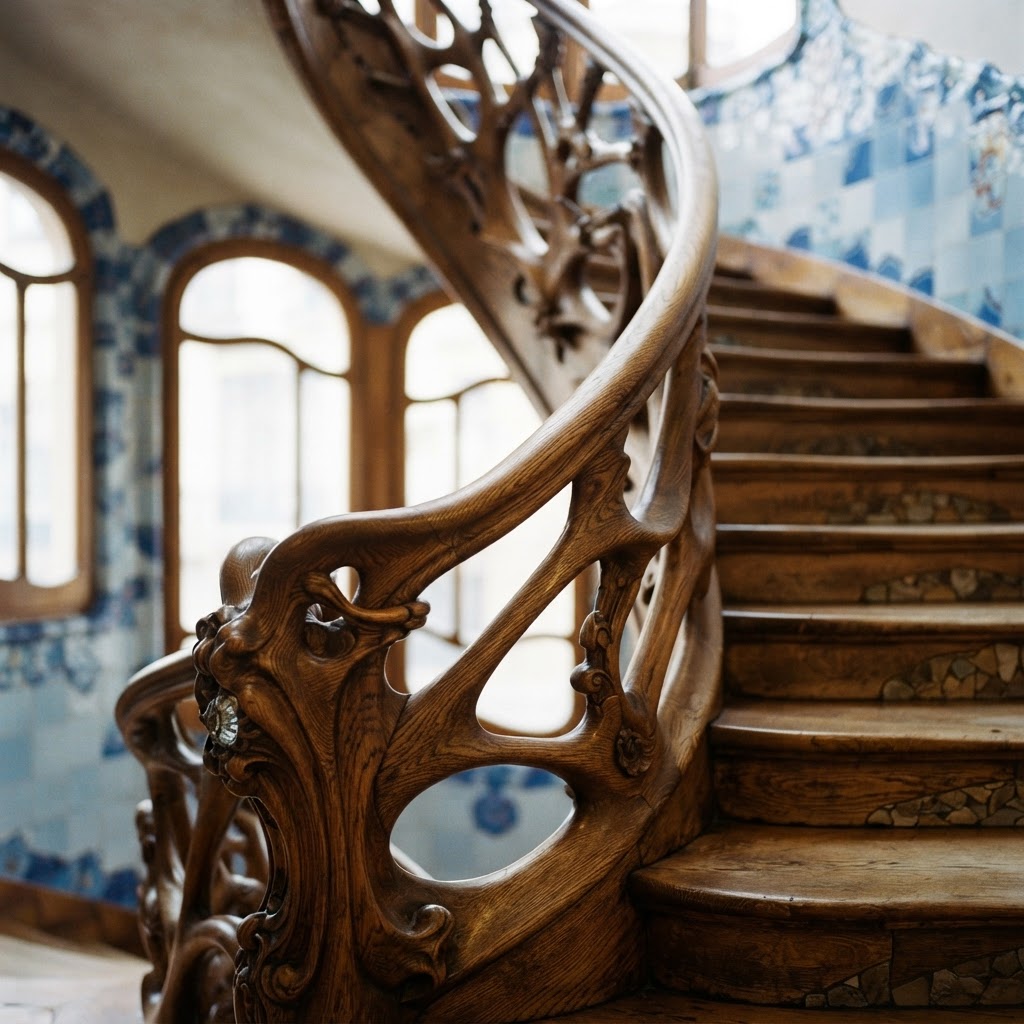 The intricate craftsmanship found inside the main rooms of the house.