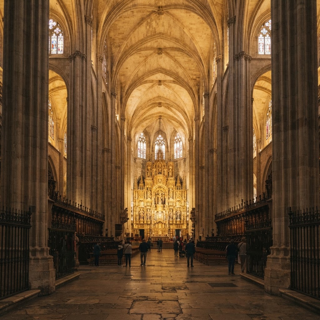 The breathtaking Gothic interior of the world's largest cathedral.