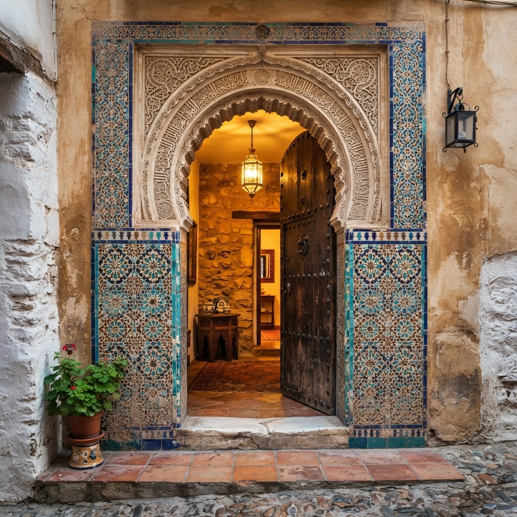 Spanish Doorways: The Art and History of Entrances 4 Intricate Moorish tilework highlights the artistic diversity of Spanish architecture.