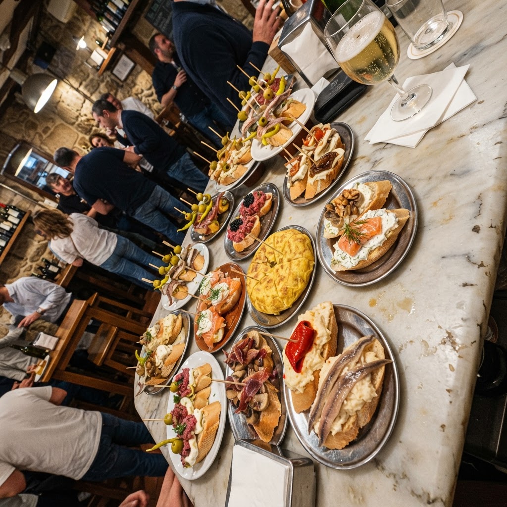 Spain Travel Moments: 7 Experiences to Treasure Forever 4 Savoring the local culinary culture with fresh pintxos in San Sebastian.