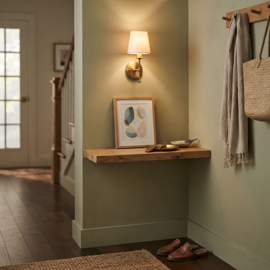 Adding personal decor and warm lighting creates an inviting atmosphere as soon as you enter.