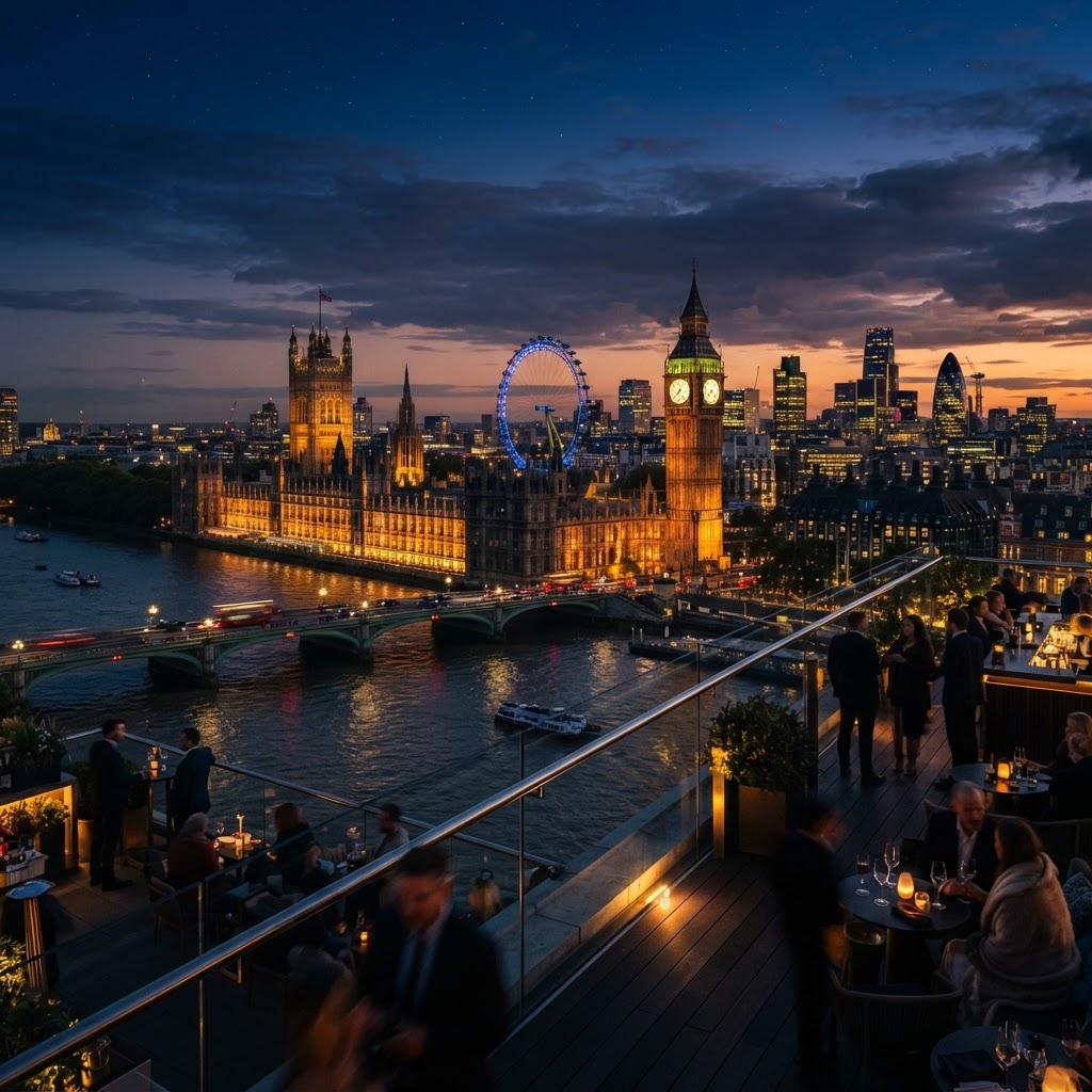 Big Ben glowing during London's blue hour.