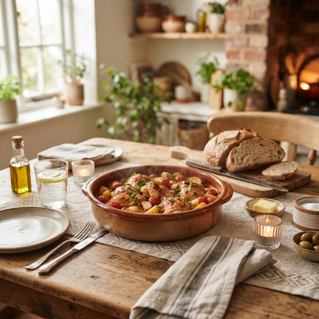 A delicious and healthy dinner ready to serve.