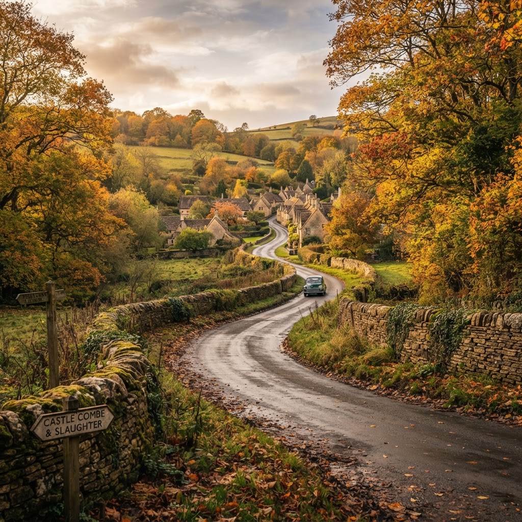 Ultimate British Countryside Road Trip: Cotswolds Edition 2 Winding country lanes define the charm of a British countryside road trip.
