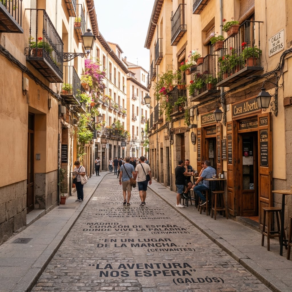 The charming, historic streets of Barrio de las Letras.