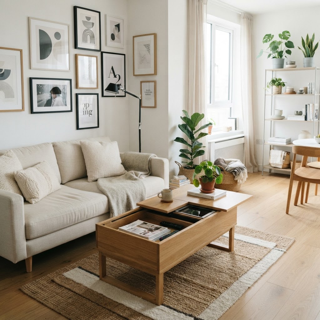 Multi-functional furniture is a must for small homes.