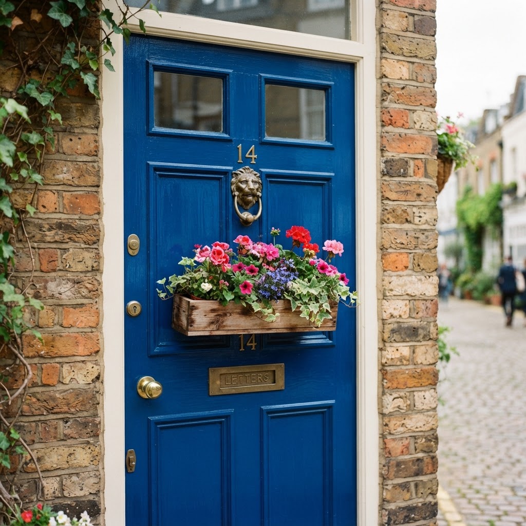 Hidden Mews and Quiet Streets: Discovering London’s Aesthetic 4 The meticulous detail found on the doors of London's historic mews.
