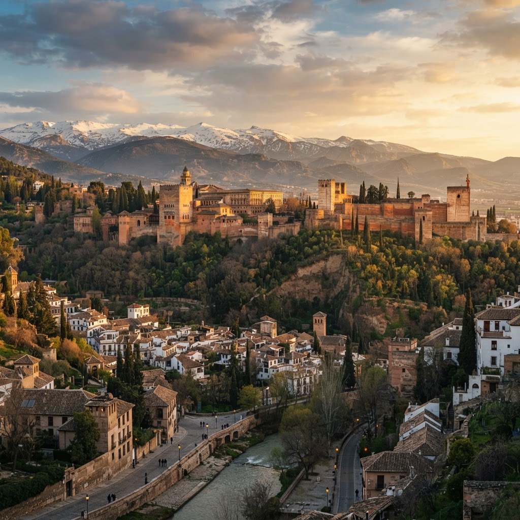 The golden hour at the Alhambra is truly unforgettable.