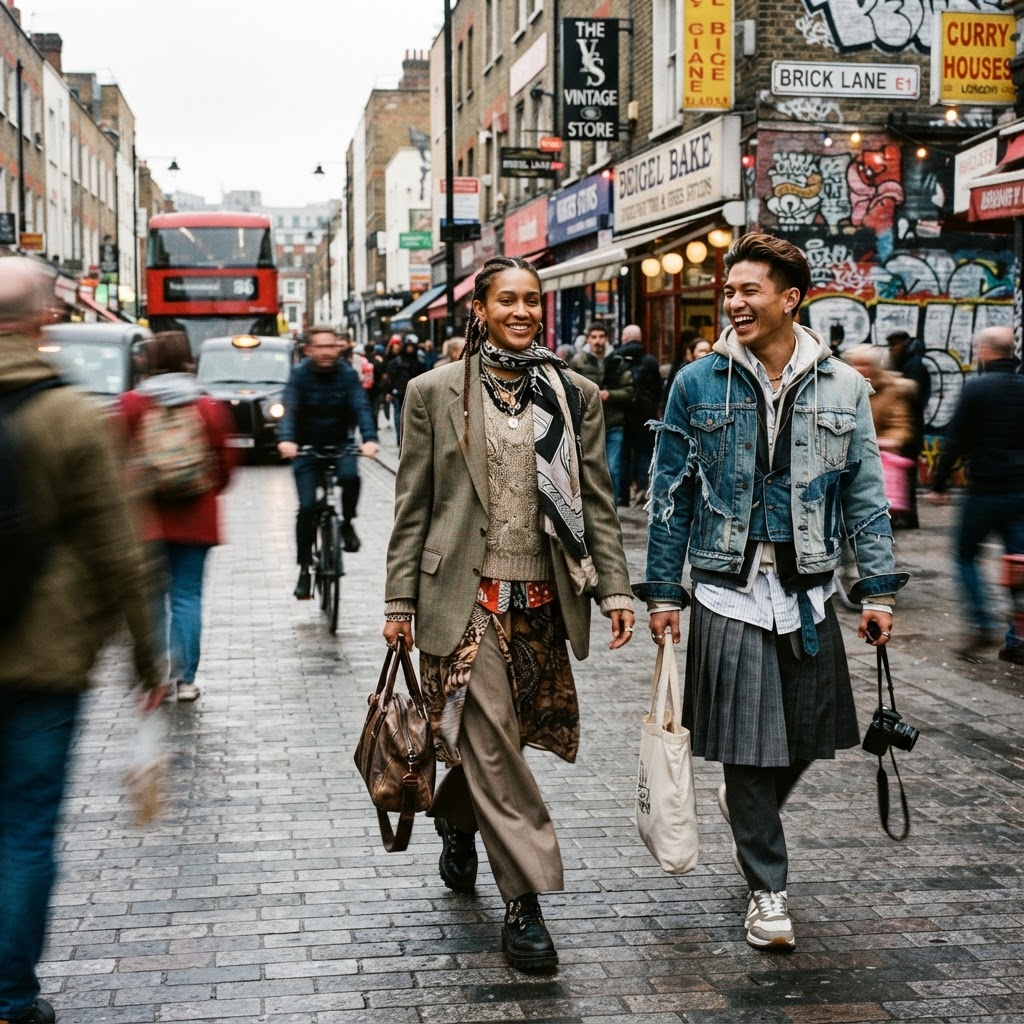 Brick Lane is the heart of London's vibrant vintage scene.