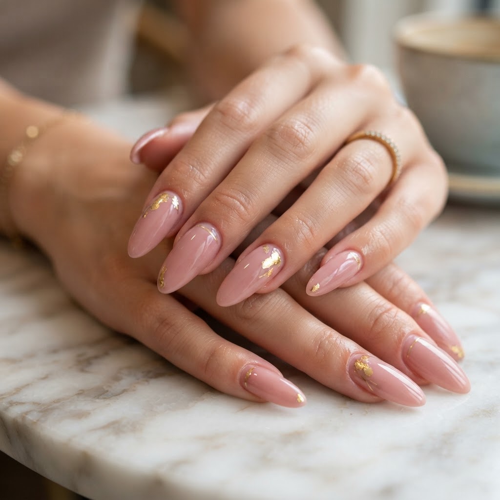 The final result of a well-applied, long-lasting press-on manicure.