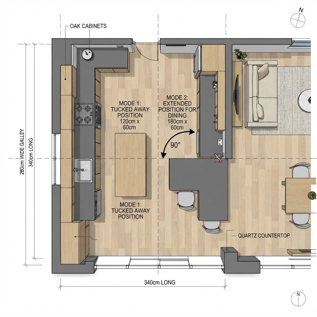 Strategic placement maximizes your kitchen's workflow.