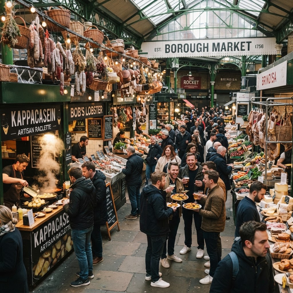 Borough Market is a must-visit for food lovers in London.