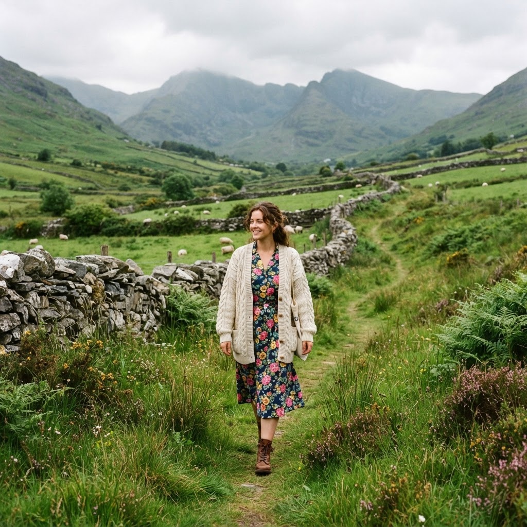 Combining cottagecore charm with the rugged Irish landscape.