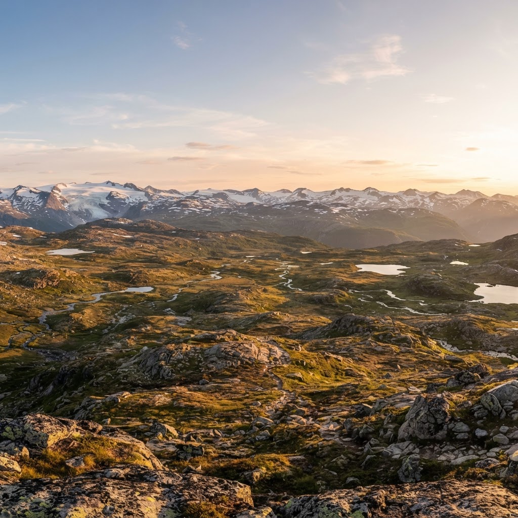 The dramatic landscape of the Norwegian highlands.