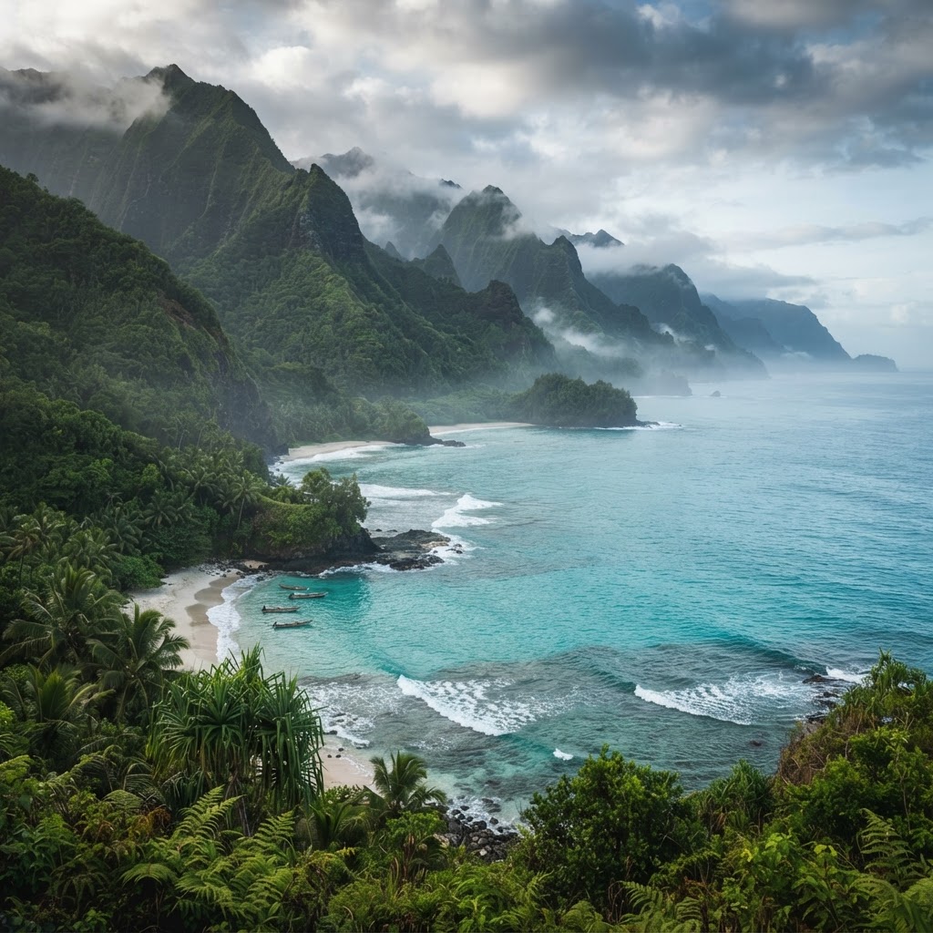 Where the Mountains Meet the Sea: A Coastal Guide 4 The vibrant intersection of tropical mountains and the ocean.