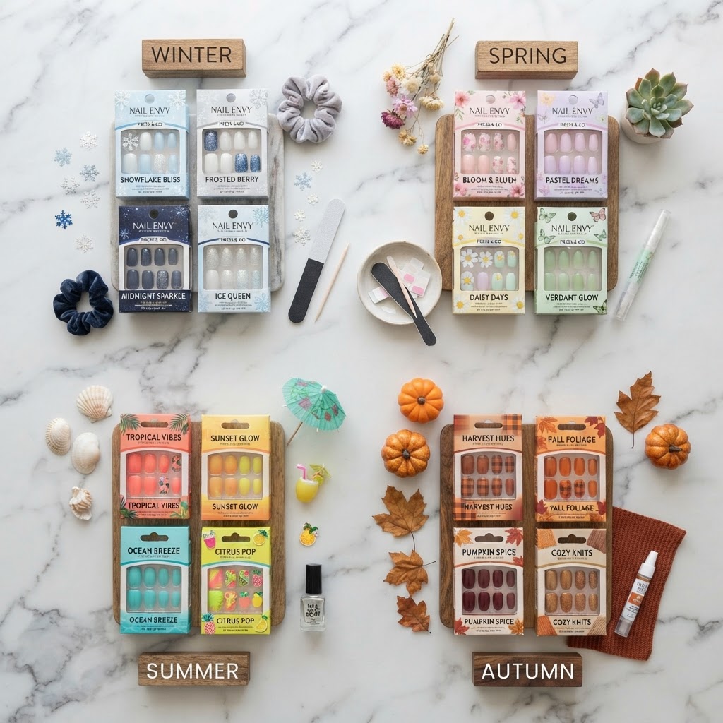 Organize your seasonal nail collection for easy access all year round.