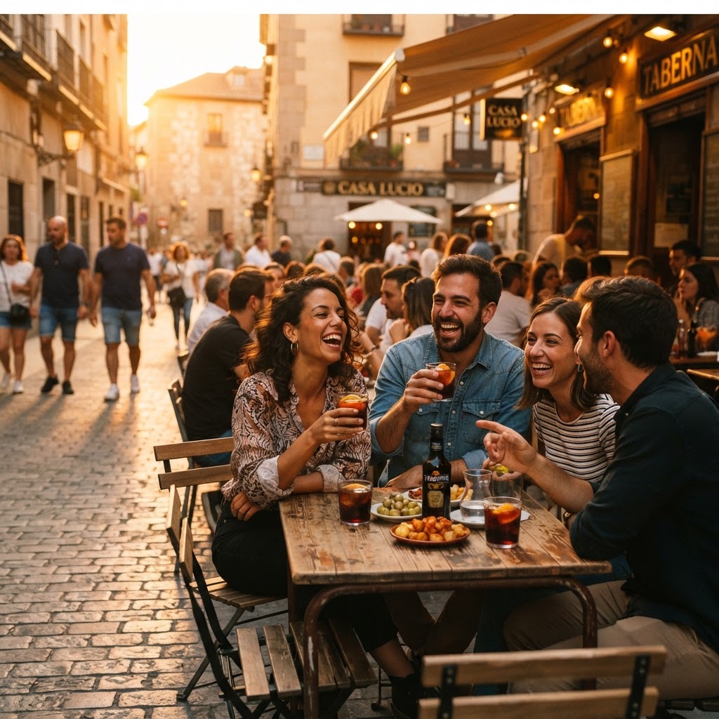 Madrid at Golden Hour: Experience the City's Pure Energy 3 Socializing over vermut is the perfect way to spend the golden hour in Madrid.