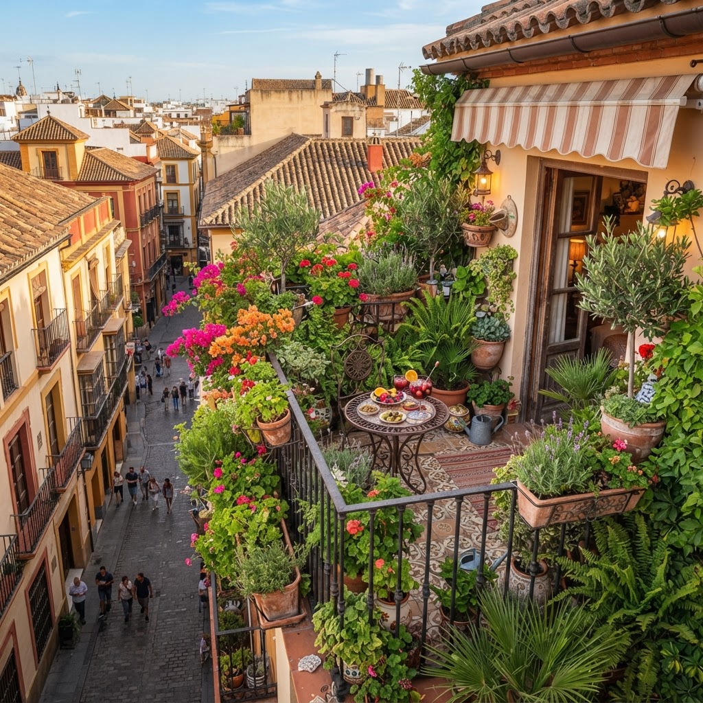 Bring the energy of Spain to your home with lush greenery and warm tones.