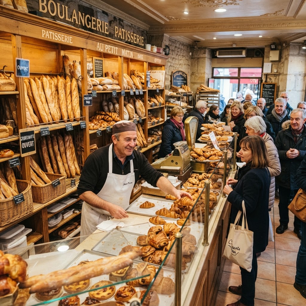 Inside an authentic Parisian boulangerie, where tradition meets taste.