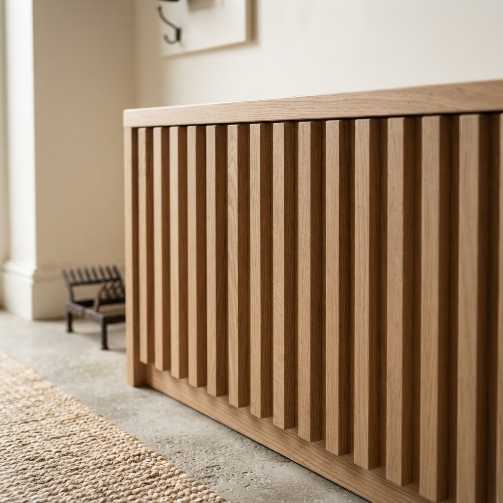 The elegant texture of vertical fluting adds depth to furniture.