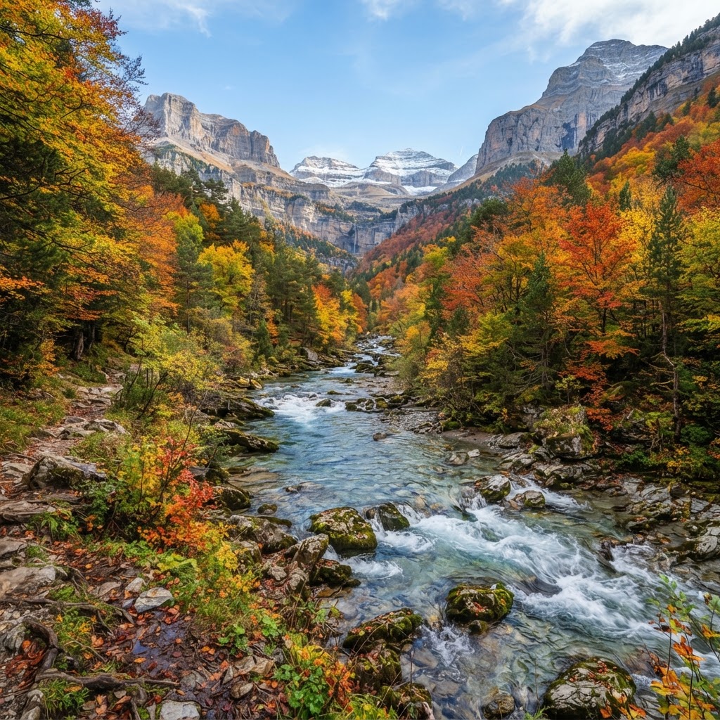 Charming Spanish Villages Perfect for Autumn Travel 4 The Pyrenees come alive with vibrant foliage in the crisp autumn air.