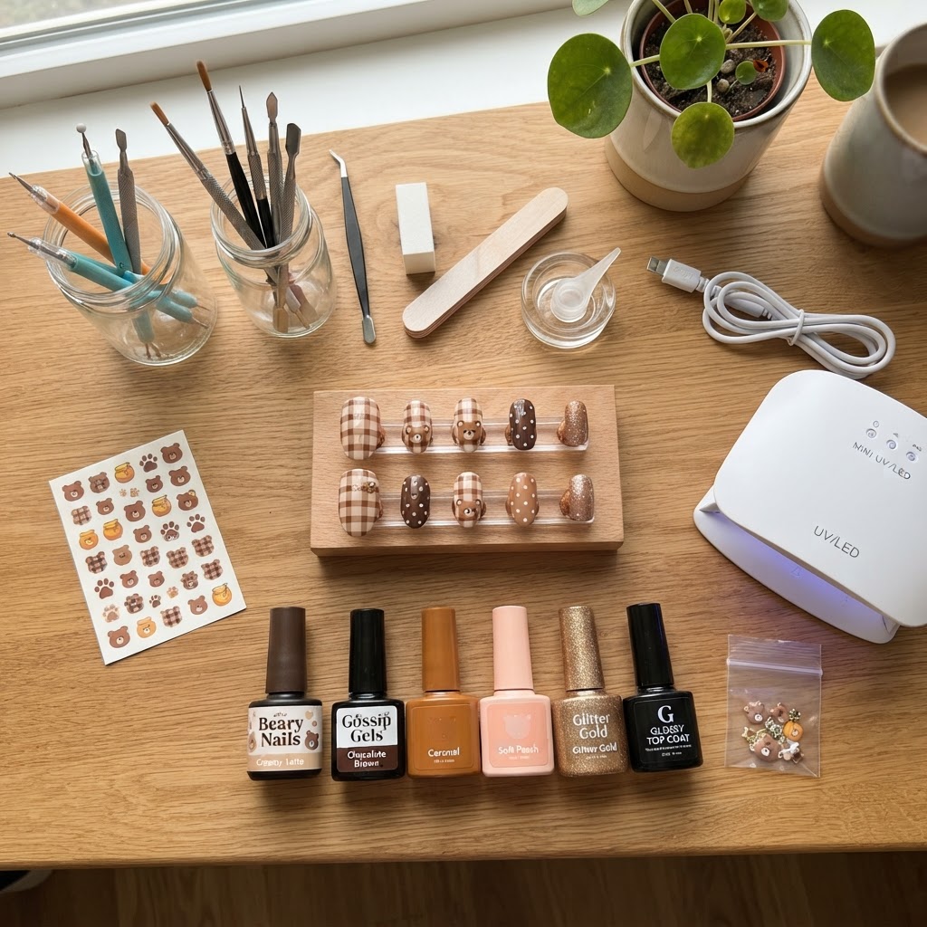 Everything you need for DIY press-on nails.