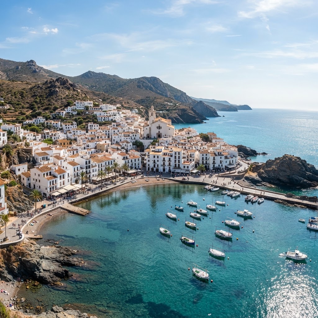 Mediterranean Coast Towns That Feel Truly Timeless 4 The iconic white buildings of Cadaqués meeting the rugged sea.