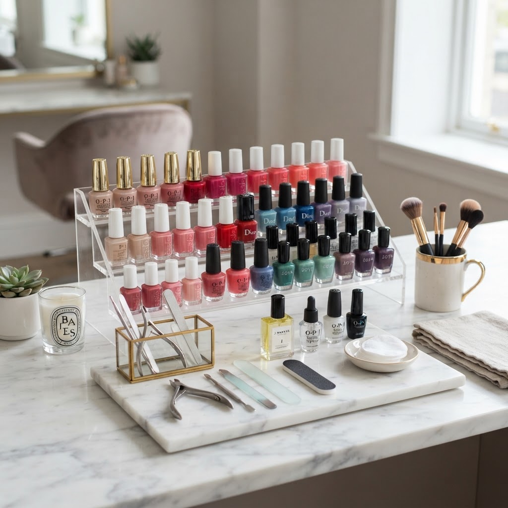 Essential products for a salon-quality manicure.