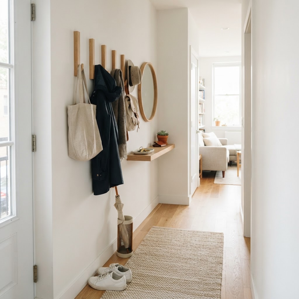 Maximize vertical space with wall-mounted storage to keep floors clear.