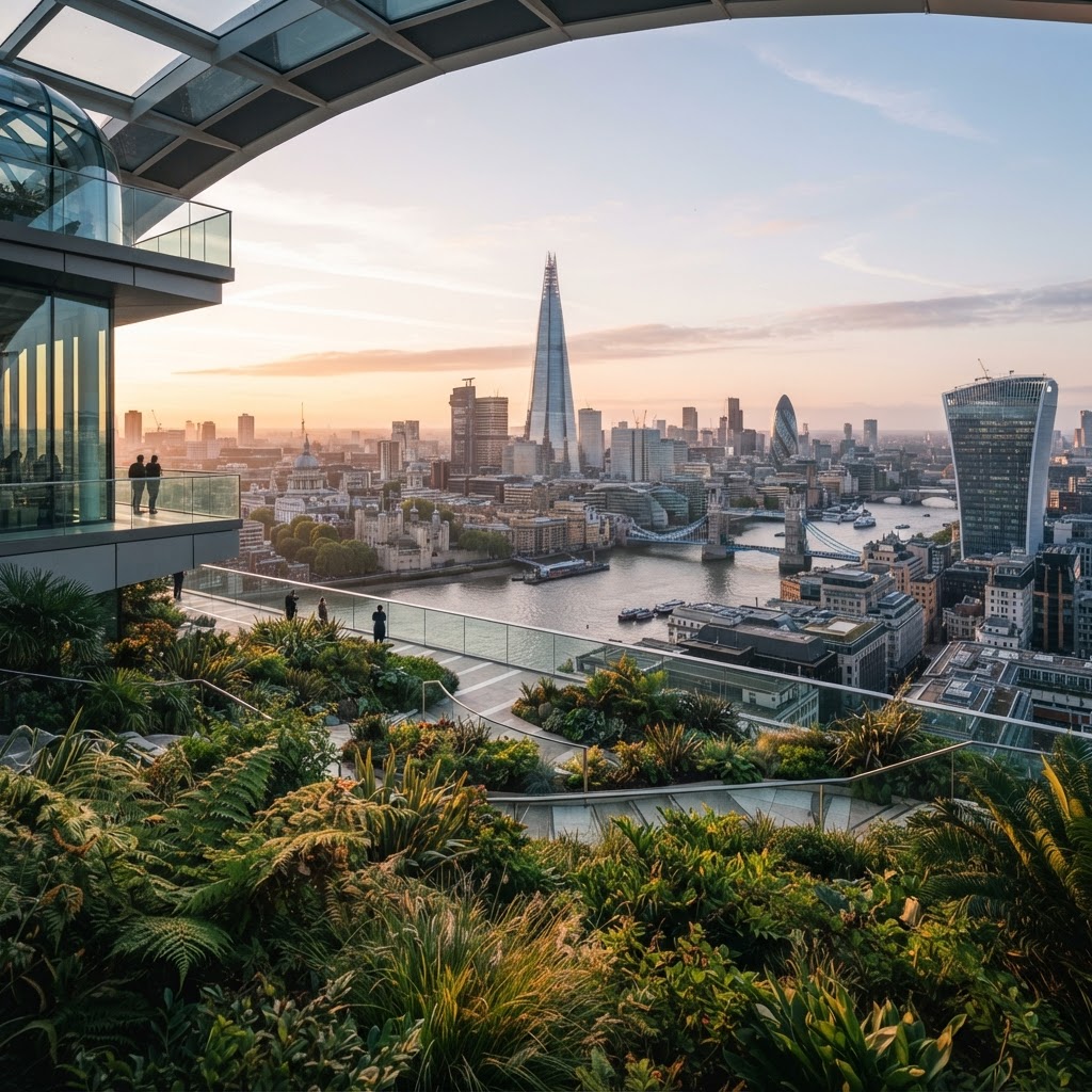 View of London from the Sky Garden.