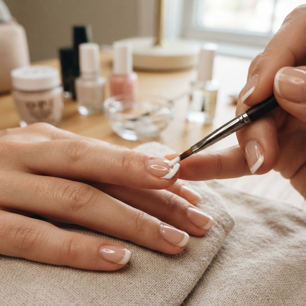 Mastering the classic french tip at home.