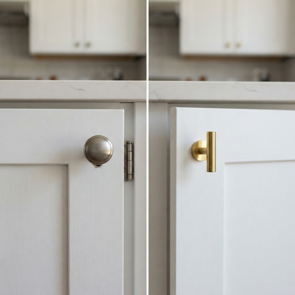 Updating cabinet hardware is an easy way to customize your kitchen.