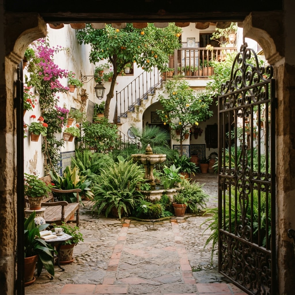 A secret, serene courtyard hidden from the city's streets.