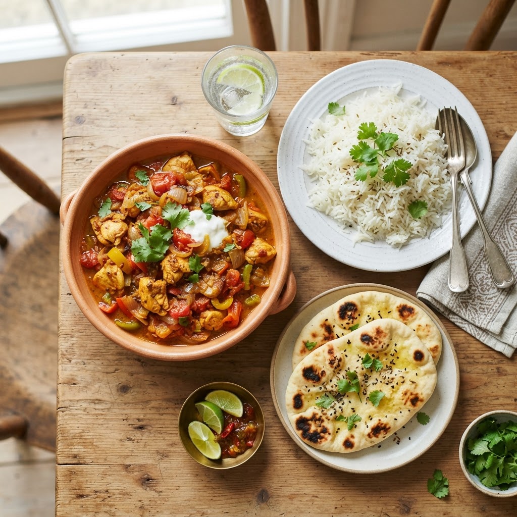 Delicious slow cooker chicken curry with aromatic spices.