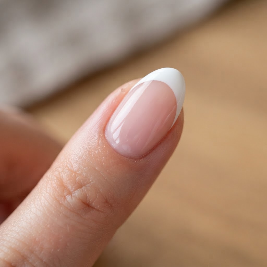 A crisp, perfect white tip is the hallmark of a great French manicure.