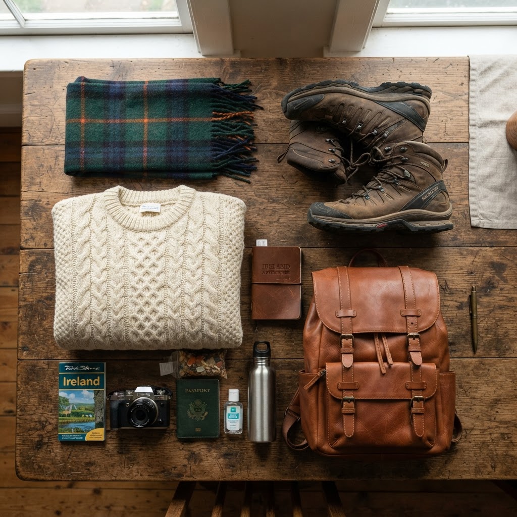 A curated packing list keeps you organized for every season in Ireland.