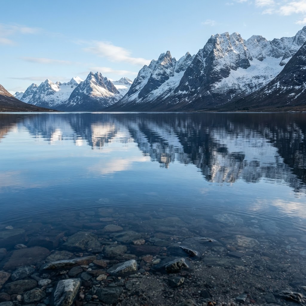 Discovering the Quietest Place in Norway: A Haven of Silence 4 The crystal clear, quiet waters of a high-altitude mountain lake.