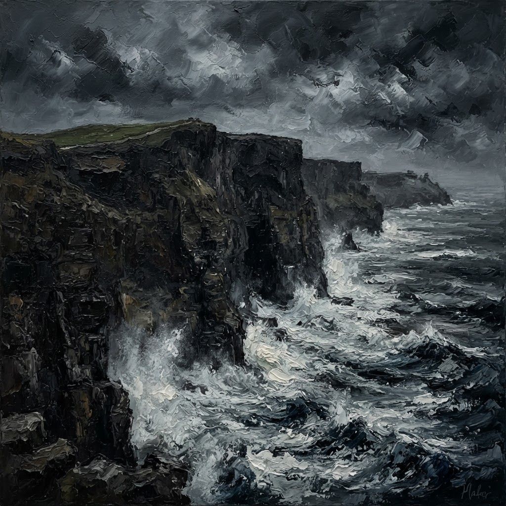 Capturing the raw power of the Atlantic at the Cliffs of Moher.