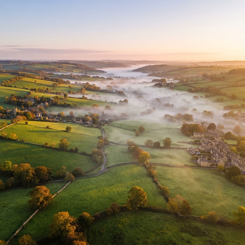 Autumn in the Cotswolds: 7 Dreamy Spots You Must Visit 4 The rolling landscapes of the Cotswolds take on a golden glow in the fall.