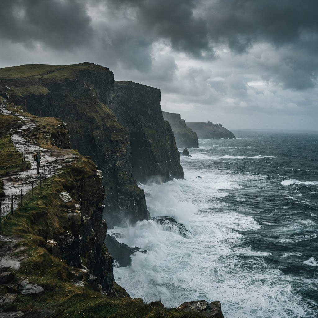 The dramatic and towering cliffs of Slieve League.