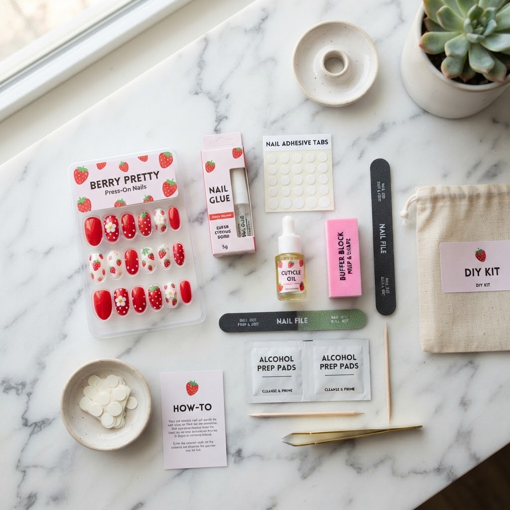 Everything you need for a DIY manicure at home.