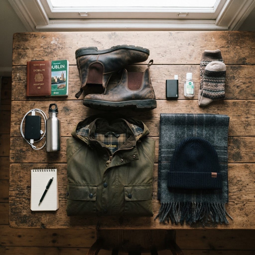 Essential items for a comfortable Irish winter trip.