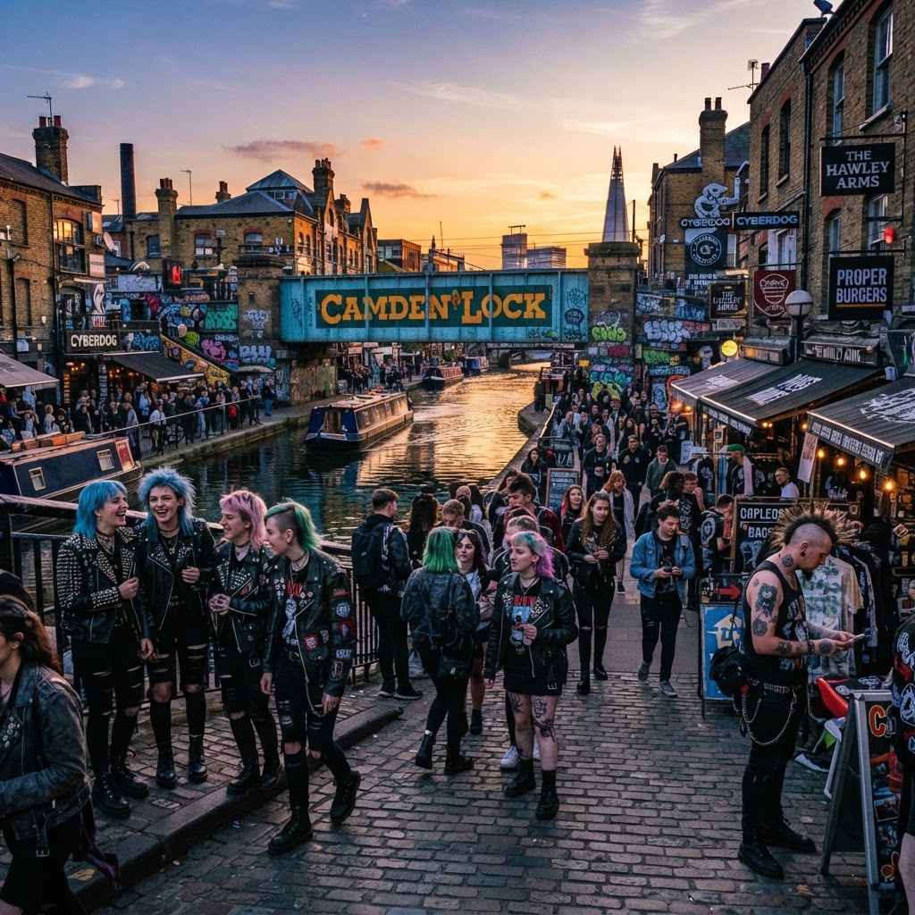 Capturing the rebellious spirit and alternative fashion of Camden.