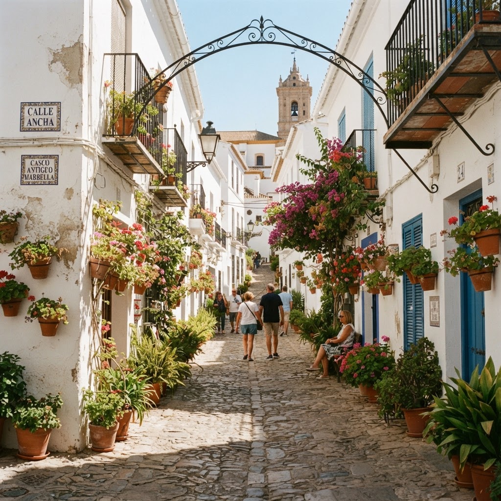 The historic and charming streets of Marbella Old Town.
