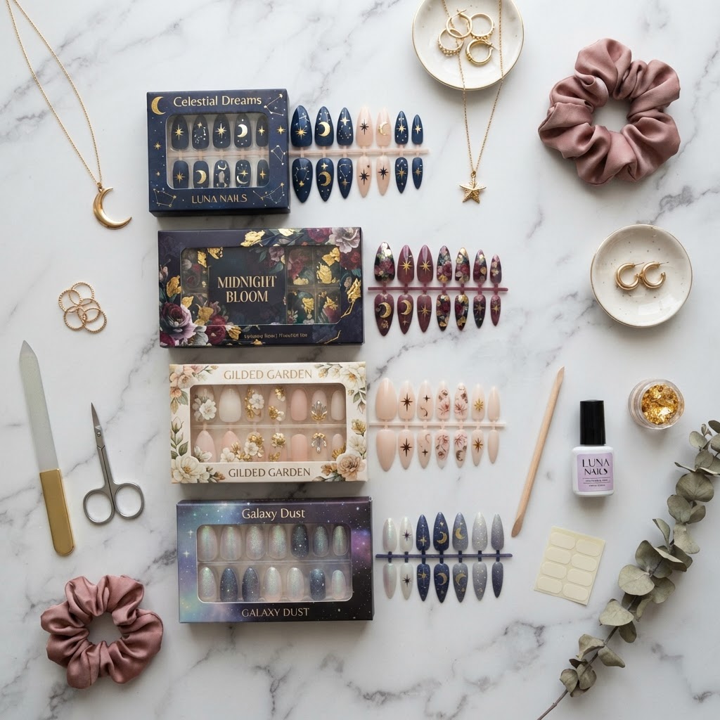 Organizing your manicure station for the perfect press-on application.