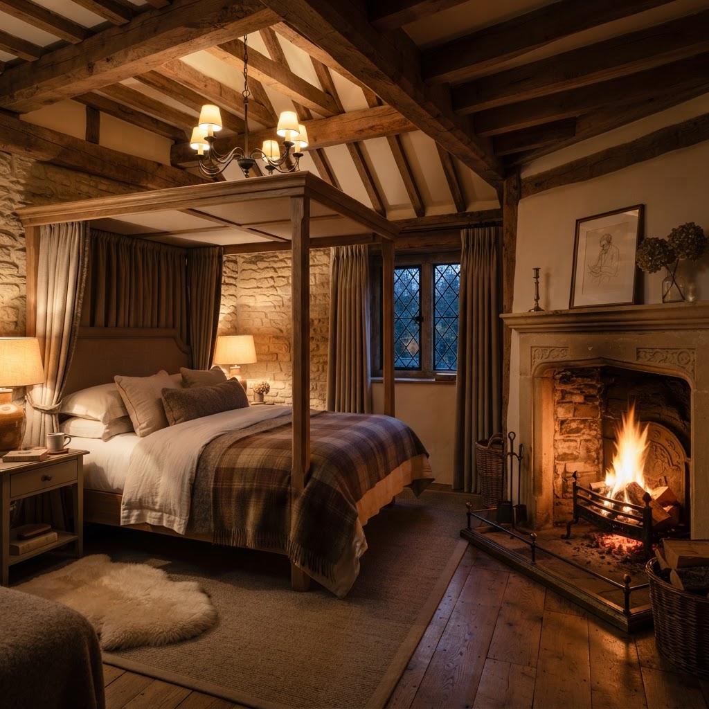 A cozy and romantic bedroom setup fit for a fairytale.