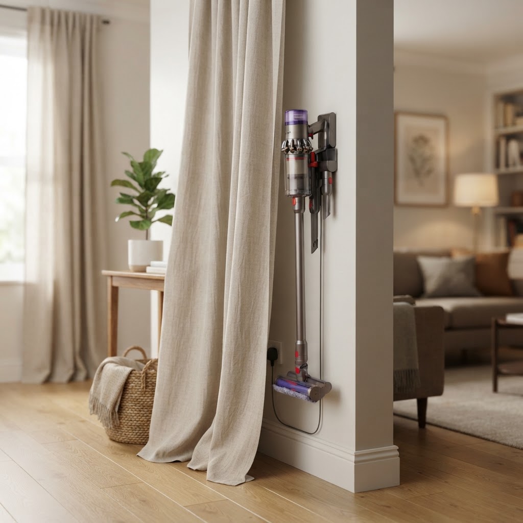 Wall-mounting your vacuum saves valuable floor space.
