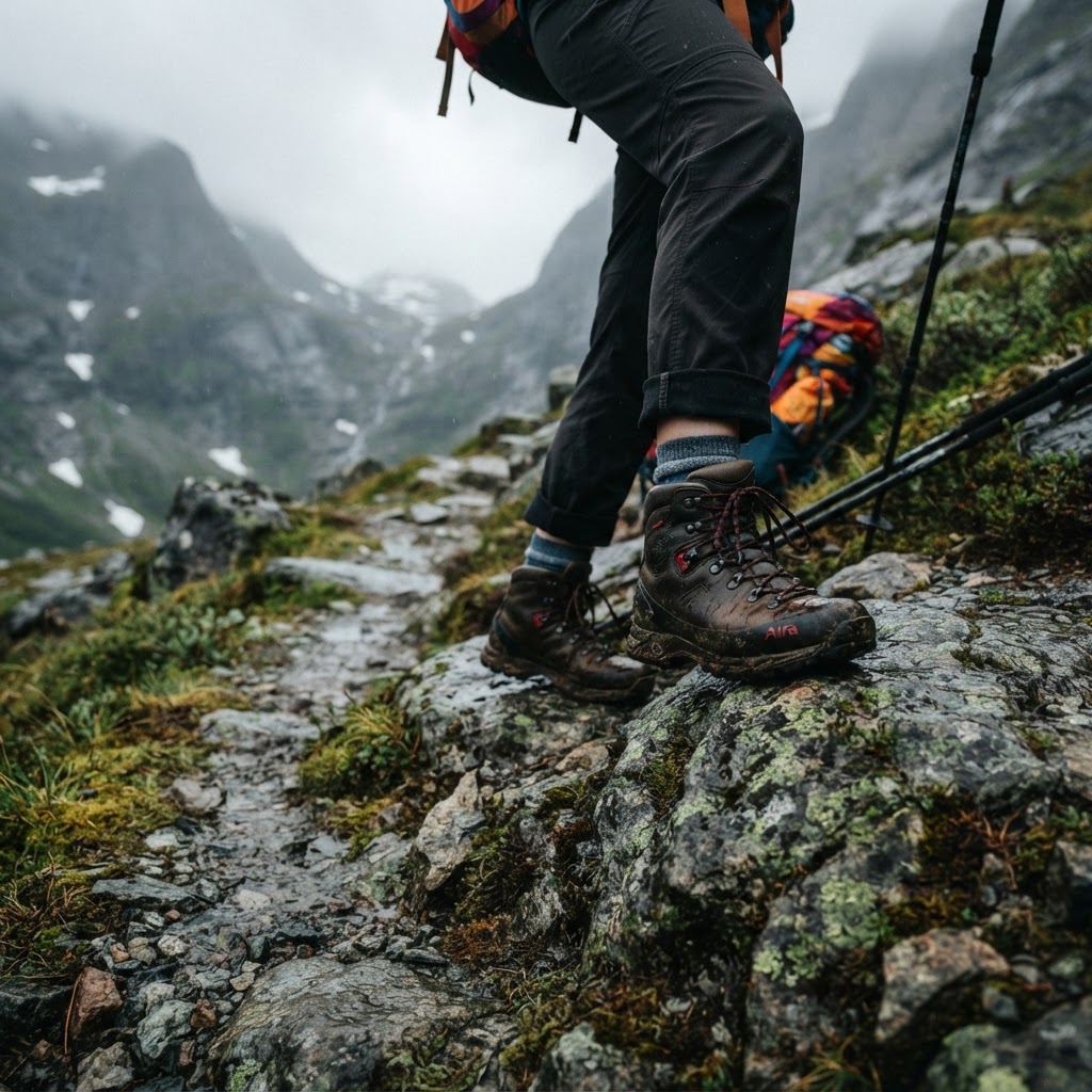 Essential gear is key for the rocky terrain.