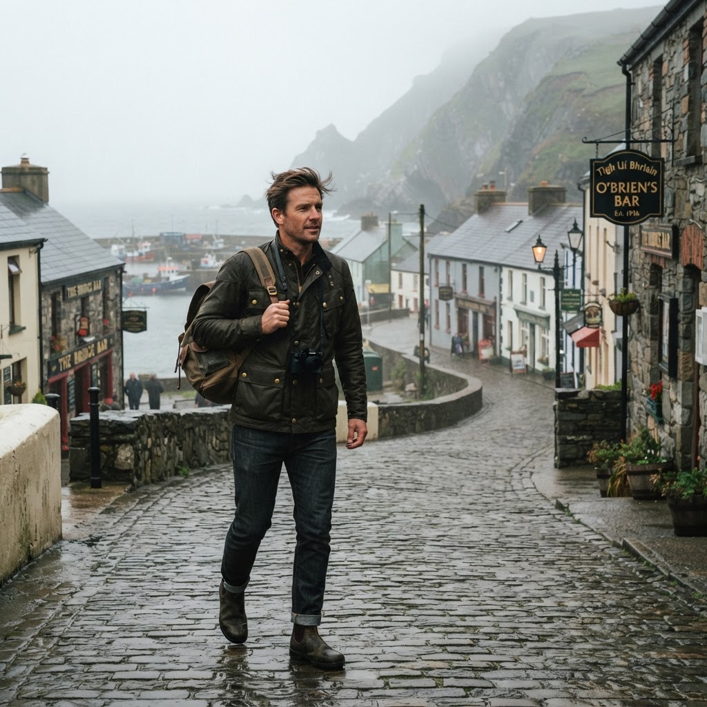 Stay stylish and dry while exploring the charming streets of Ireland.